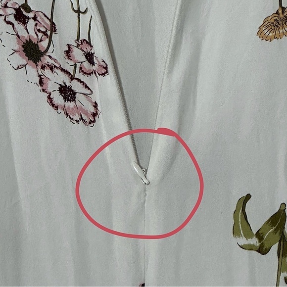 Flawed Reformation Prairie Gardenia Floral White Maxi Dress Boho Romantic Size 2 - Picture 13 of 16